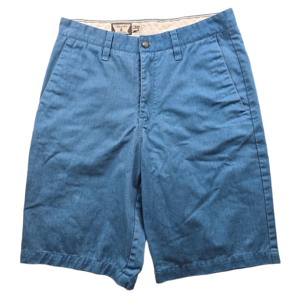Volcom Chino Shorts‎ Mens Size 30 Blue Cotton Frickin Chino Short 11"